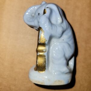 Small Elephant Playing Cello Figure -- Made In Japan